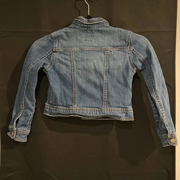 Old Navy Girls Denim Jacket Size Small (6-7) - Classic Blue Jean Jacket - Picture 5 of 9